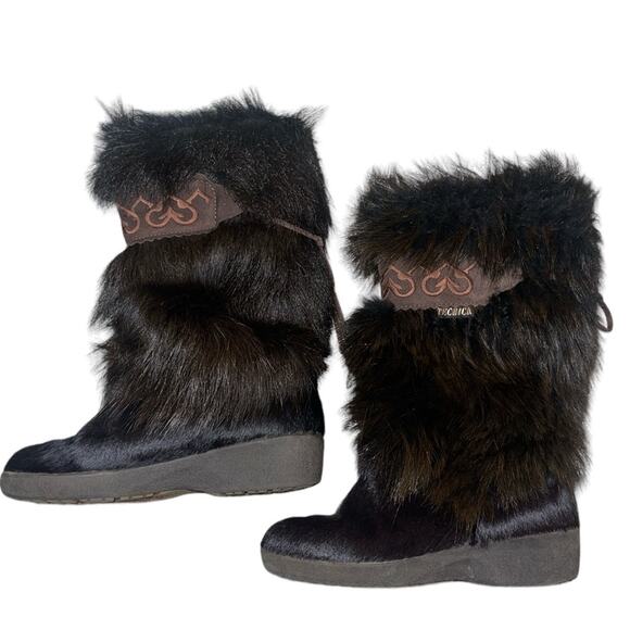 Tecnica Brown PonyFur Boots Size 6/6.5 - Picture 2 of 10